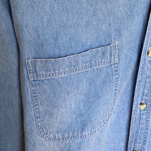 Vintage 1995 Bali Hard Rock Cafe Denim Shirt – Size Medium - Picture 5 of 9